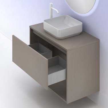 Mueble de baño con lavabo sobre encimera NIWA TOP de 80 cm