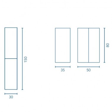 Mueble de Baño ALFA compact 120 1P + 2C + 1P