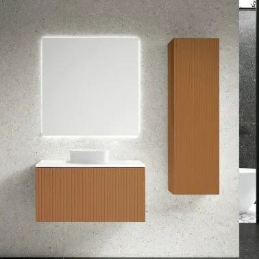 Mueble de baño BARI 80 1C con lavabo sobre encimera