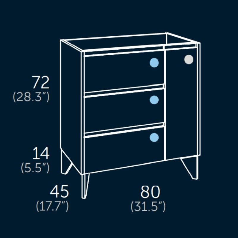 Mueble de Baño CERVINO 80 cm