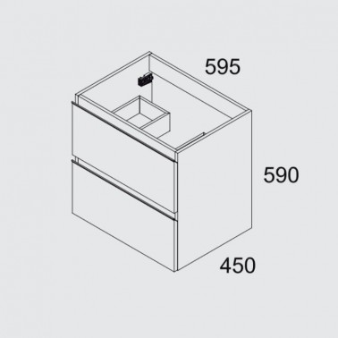 Mueble de baño DIANA 60 2C