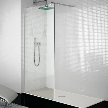 Mampara ducha cristal fijo vidrio 10mm TR300