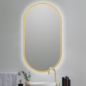 Espejo con luz LED B-950 oro