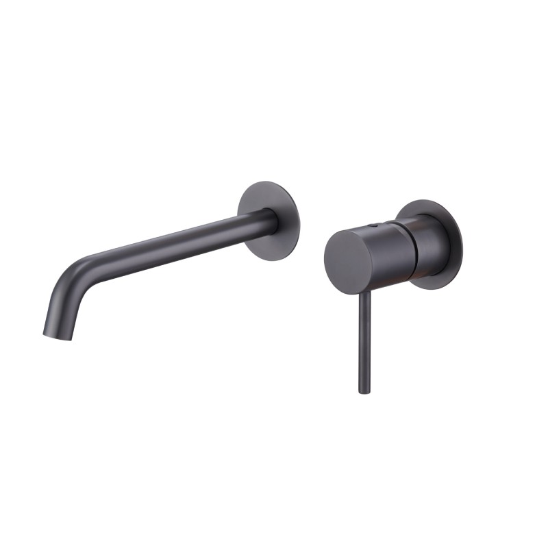 Grifo empotrado monomando para lavabo MONZA BLACK GUN METAL