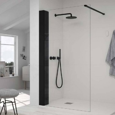 Mampara de ducha panel fijo con armario integrado NOVA de DOCCIA