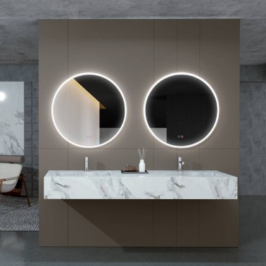 Espejo baño redondo retroiluminado ATENAS
