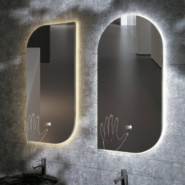 Espejo baño retroiluminado con sensor de movimiento CARDIFF & GALES