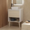 Mueble de baño con lavabo sobre encimera NARA TOP de 60 cm
