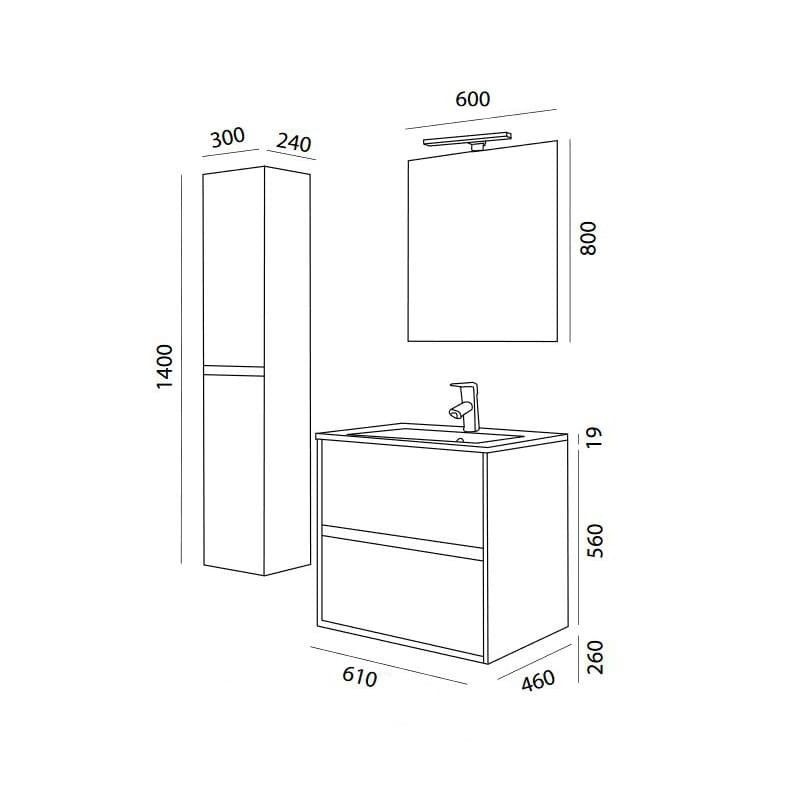  Mueble de Baño NOJA 60